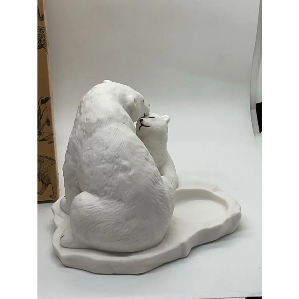 PartyLite Rare White Polar Bear Pair Candle Holder - Picture 4 of 6